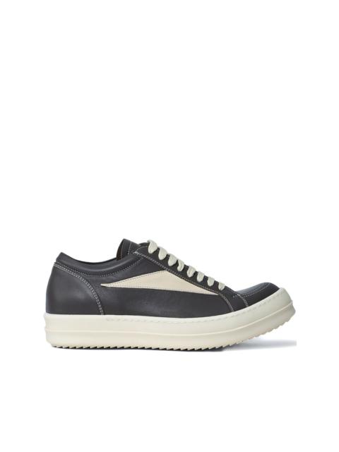 Rick Owens suede panelled lace-up sneakers