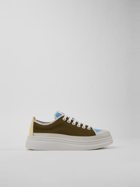 CAMPER Twins Multicolor Textile and Leather Sneakers for Women.