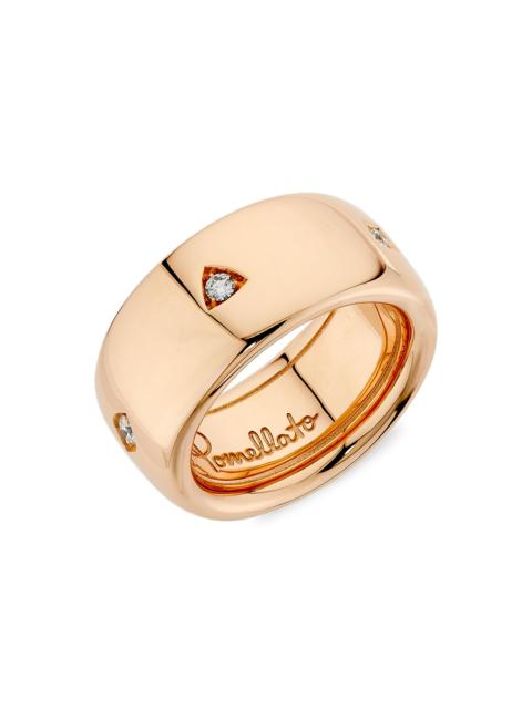 Pomellato Women's Iconica 18K Rose Gold & 0.20 TCW Diamond Wide Ring - Rose Gold