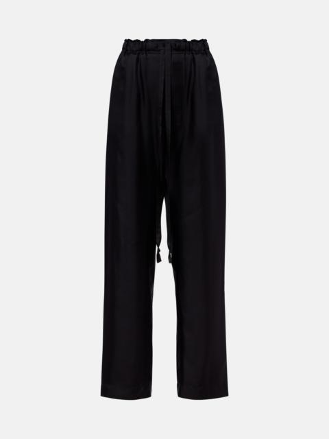 PHOEBE PHILO Silk twill wide-leg pants