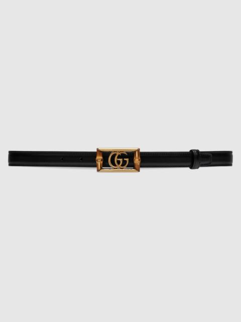 Belt with Double G buckle and bamboo