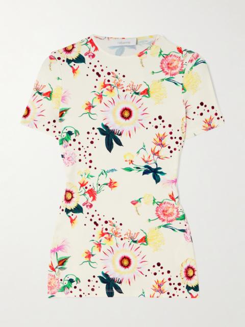 rabanne Floral-print Jersey T-shirt