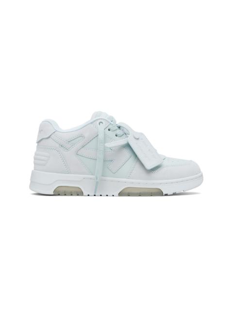 Off-White Blue 'Out Of Office' Calf & Suede Sneakers