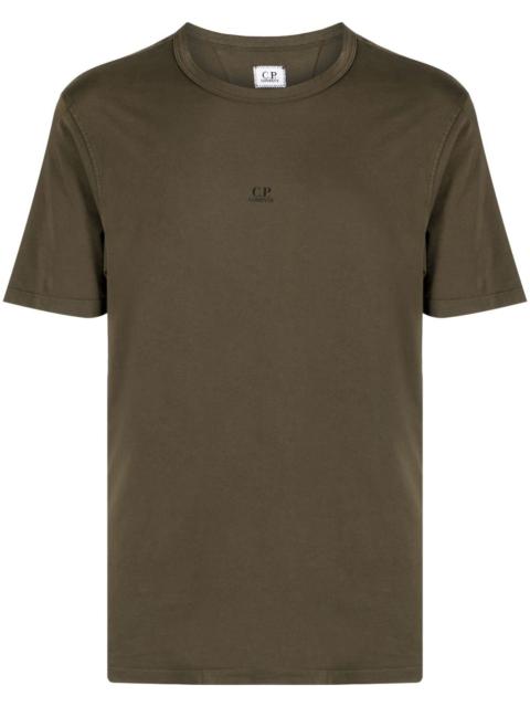 C.P. Company 로고 인쇄 면 T 셔츠