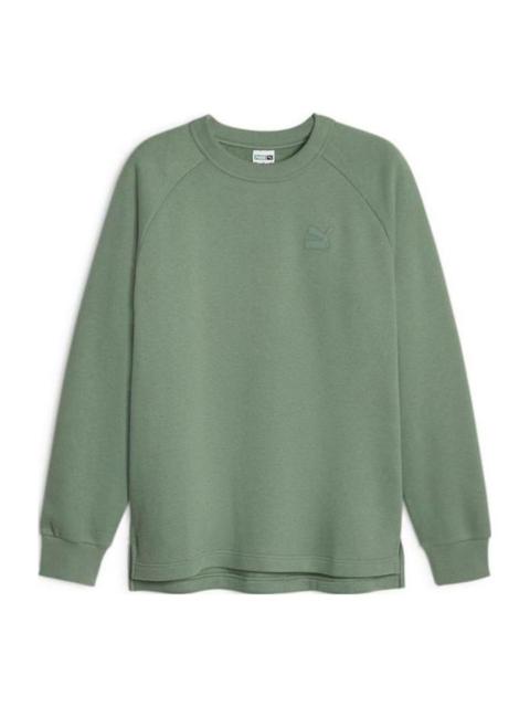 PUMA Loose-Fit Sports Pullover Sweatshirt 'Green' 625299-44