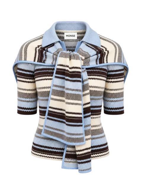 Monse Striped Jacquard Scarf Top