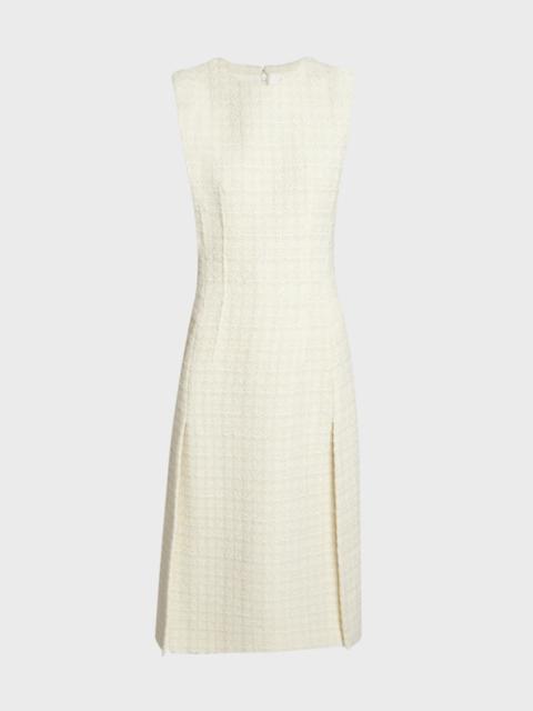 Givenchy Tweed Pleated Midi Dress