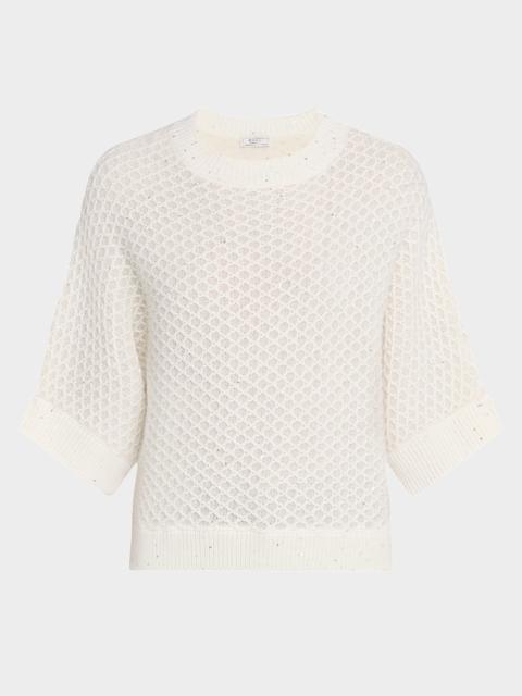 PESERICO Textured Sequin-Embellished Sweater