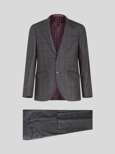 Etro CHECK WOOL AND CASHMERE SUIT