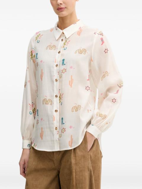 Never Fully Dressed graphic-print button-down shirt