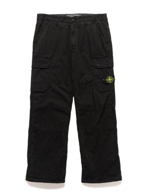 Stone Island Gabardine Cotton Stretch Cargo Pants Black | REVERSIBLE