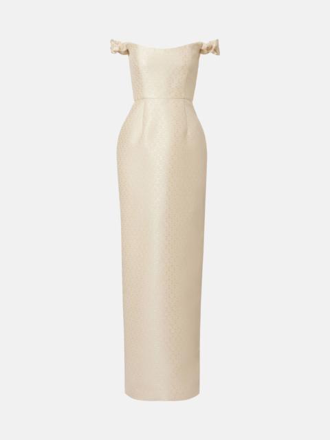 markarian Bridal Yolanda brocade off-shoulder gown