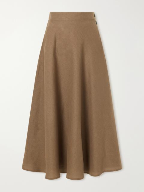Ralph Lauren Kenzie Linen Maxi Skirt