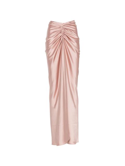 THE ANDAMANE Iris ruched maxi skirt