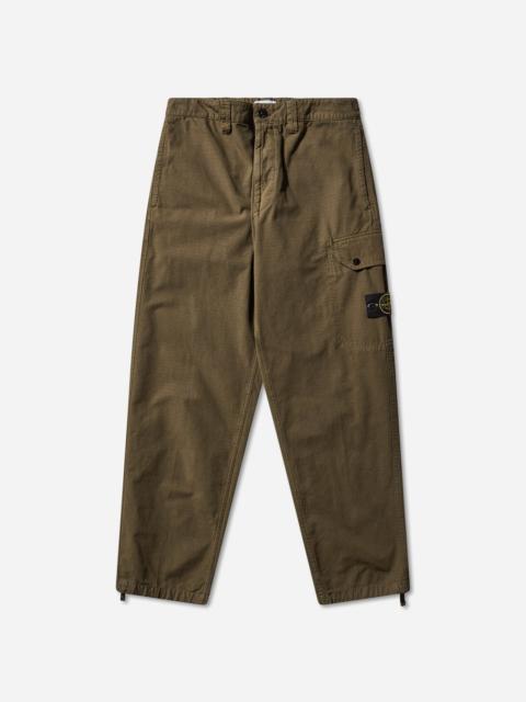 Stone Island Men's Organic Cotton Ripstop Cargo Pants Green