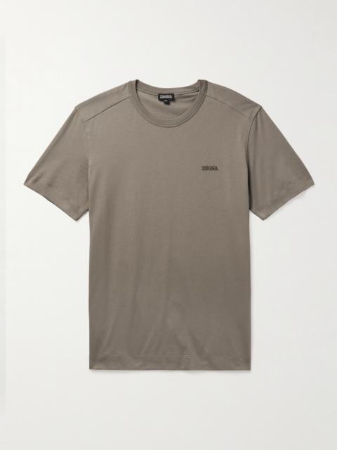 ZEGNA Slim-Fit Logo-Embroidered Cotton-Jersey T-Shirt