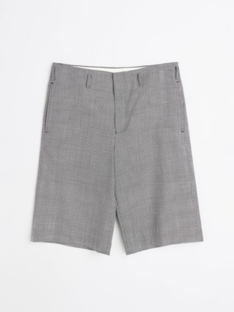 COMME DES GARÇONS HOMME PLUS WOOL GLEN CHECK SHORTS BLACK / NATURAL