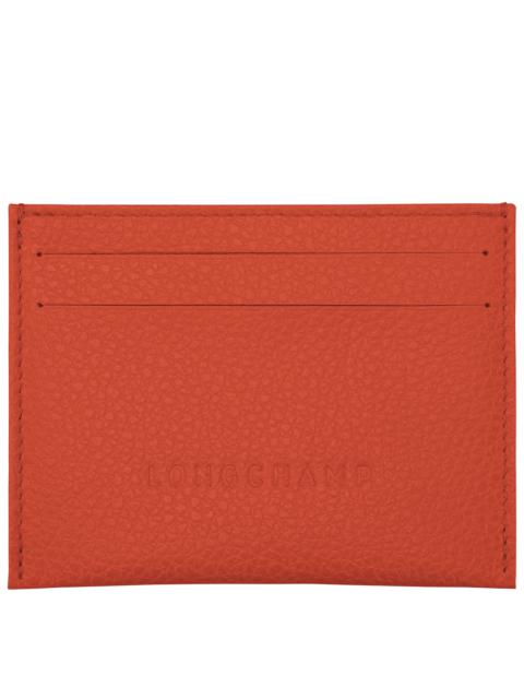 Longchamp Le Foulonné Cardholder Paprika - Leather