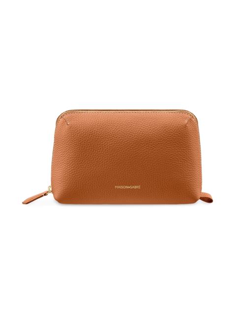 MAISON de SABRÉ Leather Tech Pouch - Pecan Brown