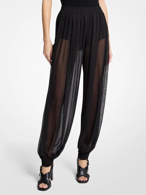 MICHAEL KORS COLLECTION Silk Voile Sarouel Pants