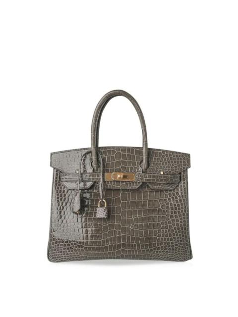 Hermès Hermes Birkin HSS 30 Bag Gris Tourterelle / Blue Sapphire Porosus Crocodile