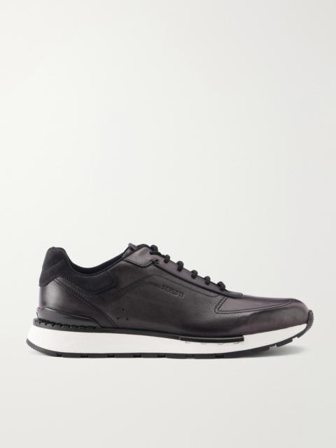 Berluti Fast Track Suede-Trimmed Full-Grain Venezia Softy Leather Sneakers
