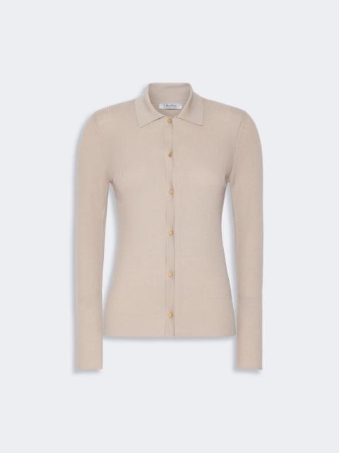 'S Max Mara LIMONE Woollen yarn fitted cardigan - BEIGE