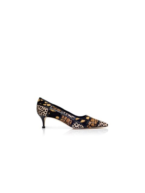 Manolo Blahnik Animal Print Calf Hair Pumps