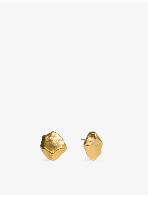 MONICA VINADER Fragments Large 18ct Yellow Gold-Plated Vermeil Sterling-Silver Stud Earrings
