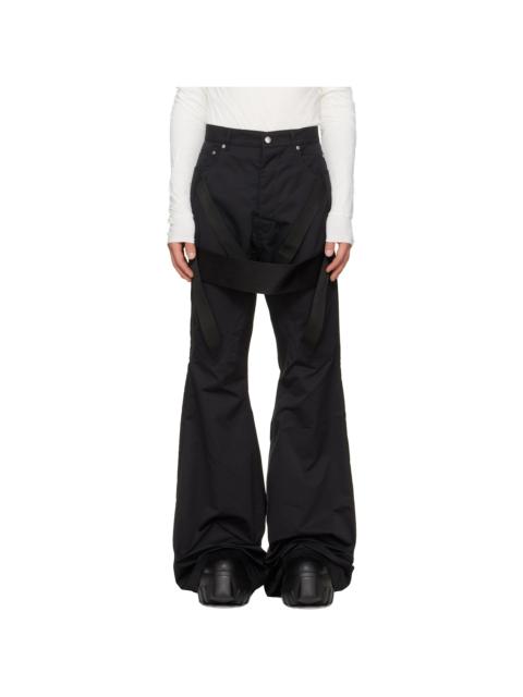Rick Owens Black Tower Megastrapped Bolan Bootcut Trousers