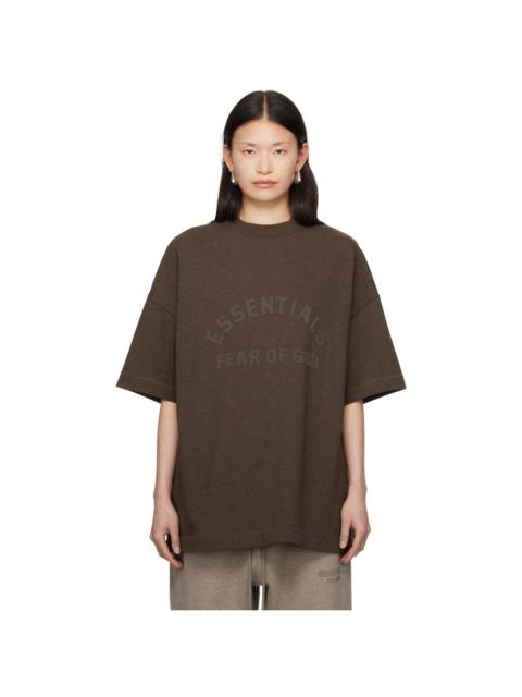 ESSENTIALS Brown Bonded T-Shirt