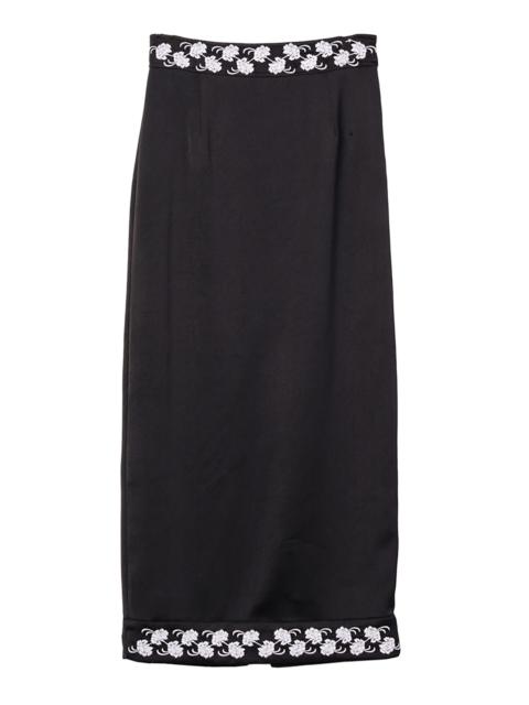 CIAO LUCIA! Elly Satin Midi Skirt black