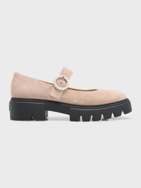 Nolita Suede Pearly Mary Jane Loafers