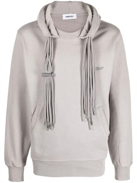 Ambush multicord-drawstring cotton hoodie