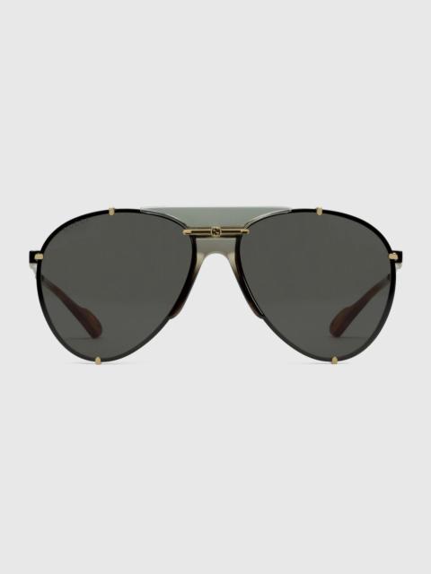 GUCCI Aviator metal sunglasses