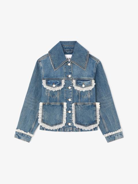 GANNI JACKET IN RIGID DENIM