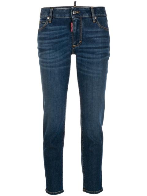DSQUARED2 logo apliqué mid rise jeans