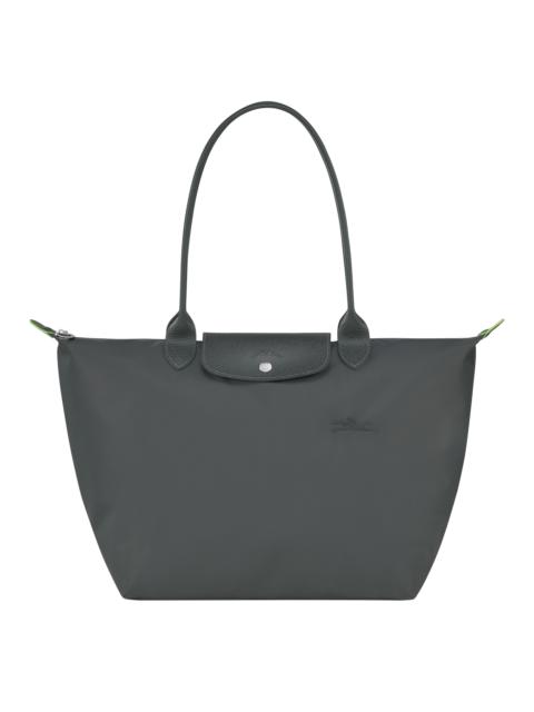 Le Pliage Green L Tote bag Graphite - Recycled canvas