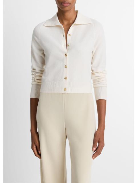 Vince Wool & Cashmere-Blend Polo Cardigan