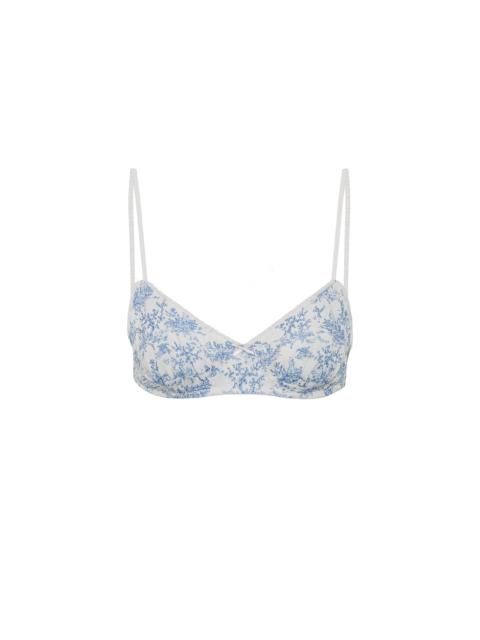 Cou Cou The Voile Bra: Cotton Voile Toile De Jouy