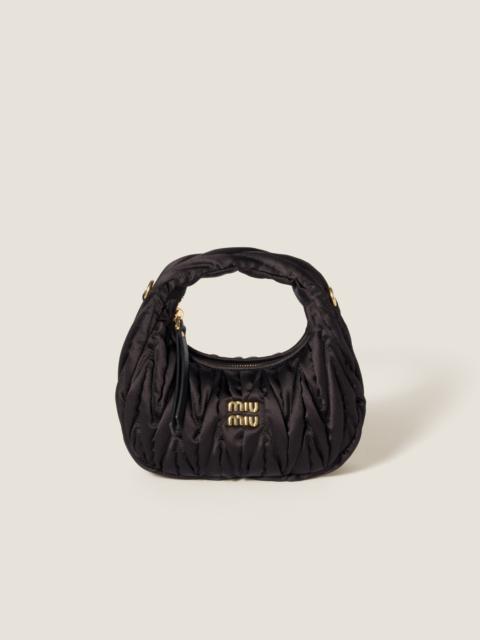 Miu Miu Wander matelassé silk mini-bag