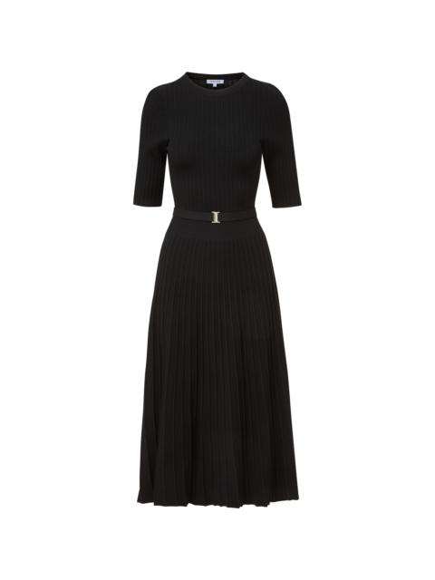 VERONICA BEARD ELTHEA BELTED MIDI DRESS