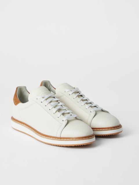 Brunello Cucinelli Grained calfskin sneakers