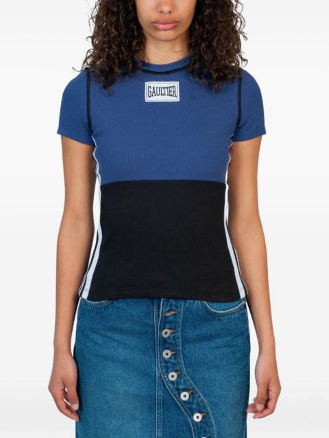 Jean Paul Gaultier ribbed panelled t-shirt