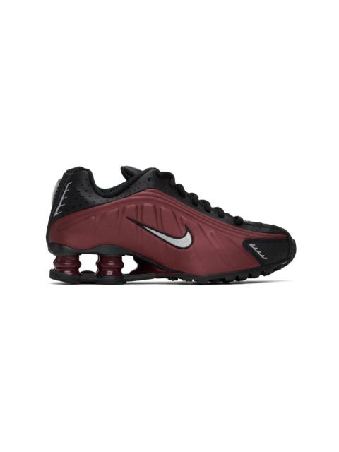 Nike Burgundy & Black Shox R4 Sneakers