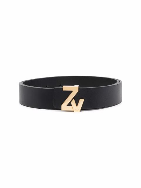 Zadig & Voltaire logo bucklet belt