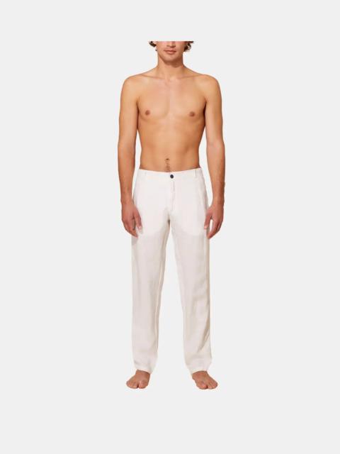 Men's Solid Straight Linen Pants