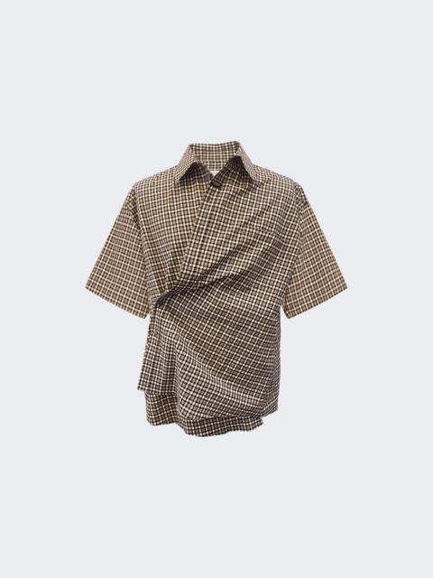 Martine Rose Boxy Wrap Short Sleeve Shirt Black Green