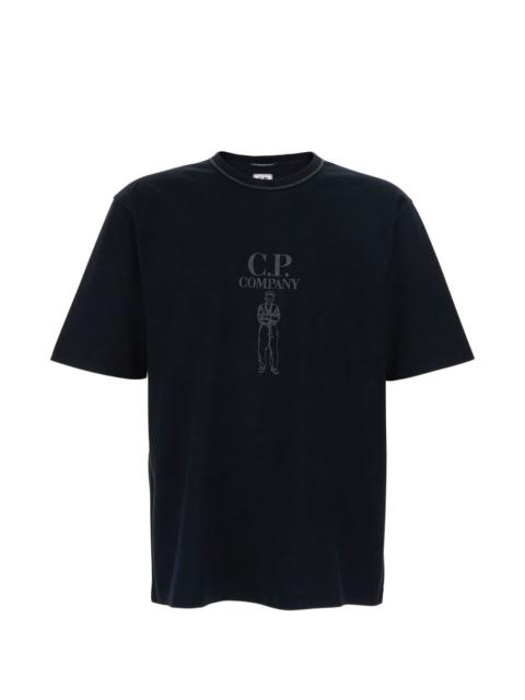 C.P. Company logo-embroidered T-shirt