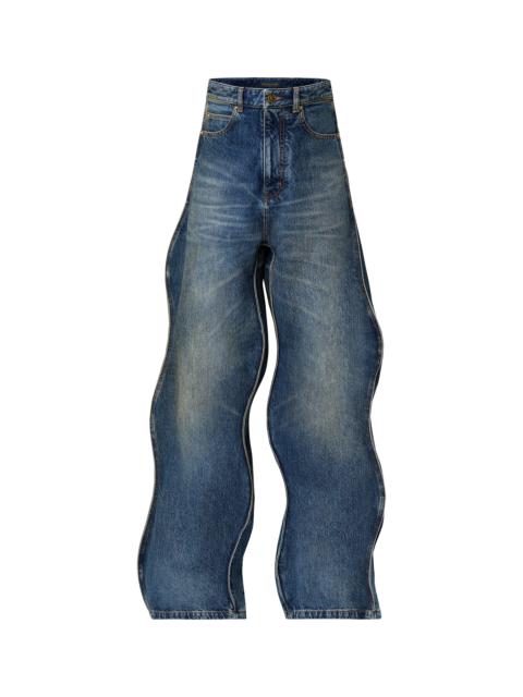 Louis Vuitton Washed Wavy Denim Pants